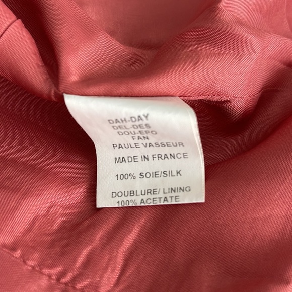 PAULE VASSEUR PARIS | 2 pc. Jacket Blazer Skirt Suit Set | 100% Silk - Picture 7 of 12